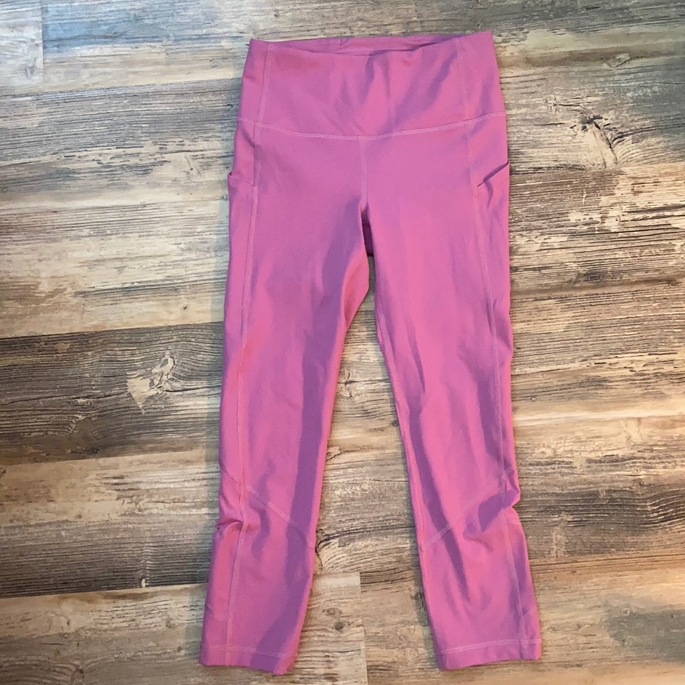 Lululemon pink with side pocket size 4